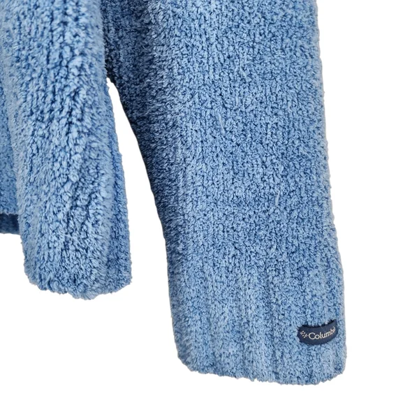 Columbia Vintage Women's Plush Fleece Turtleneck Sweater Dusty Blue Size Large - Picture 5 of 8